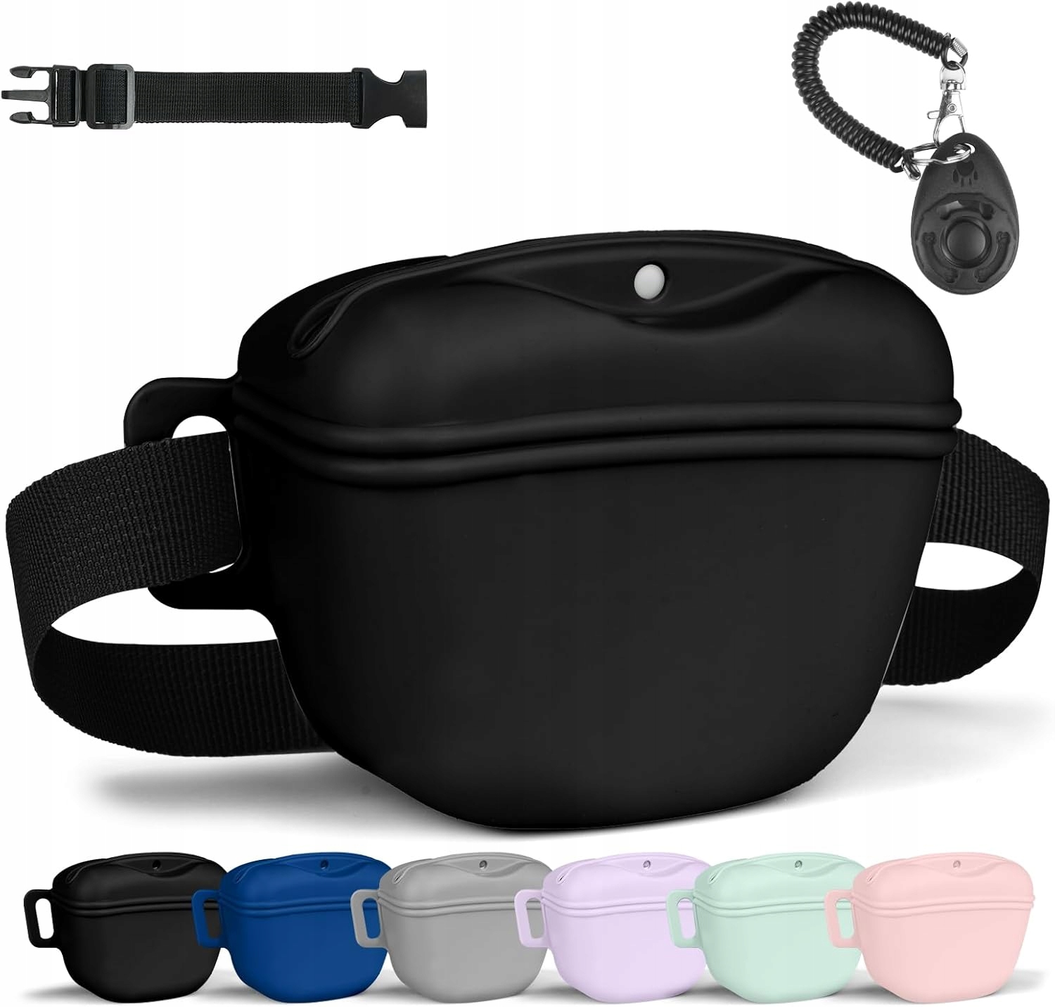 Levně Silikonový Sáček Na Pamlsky Pro Psy S Magnetem A Klikačem