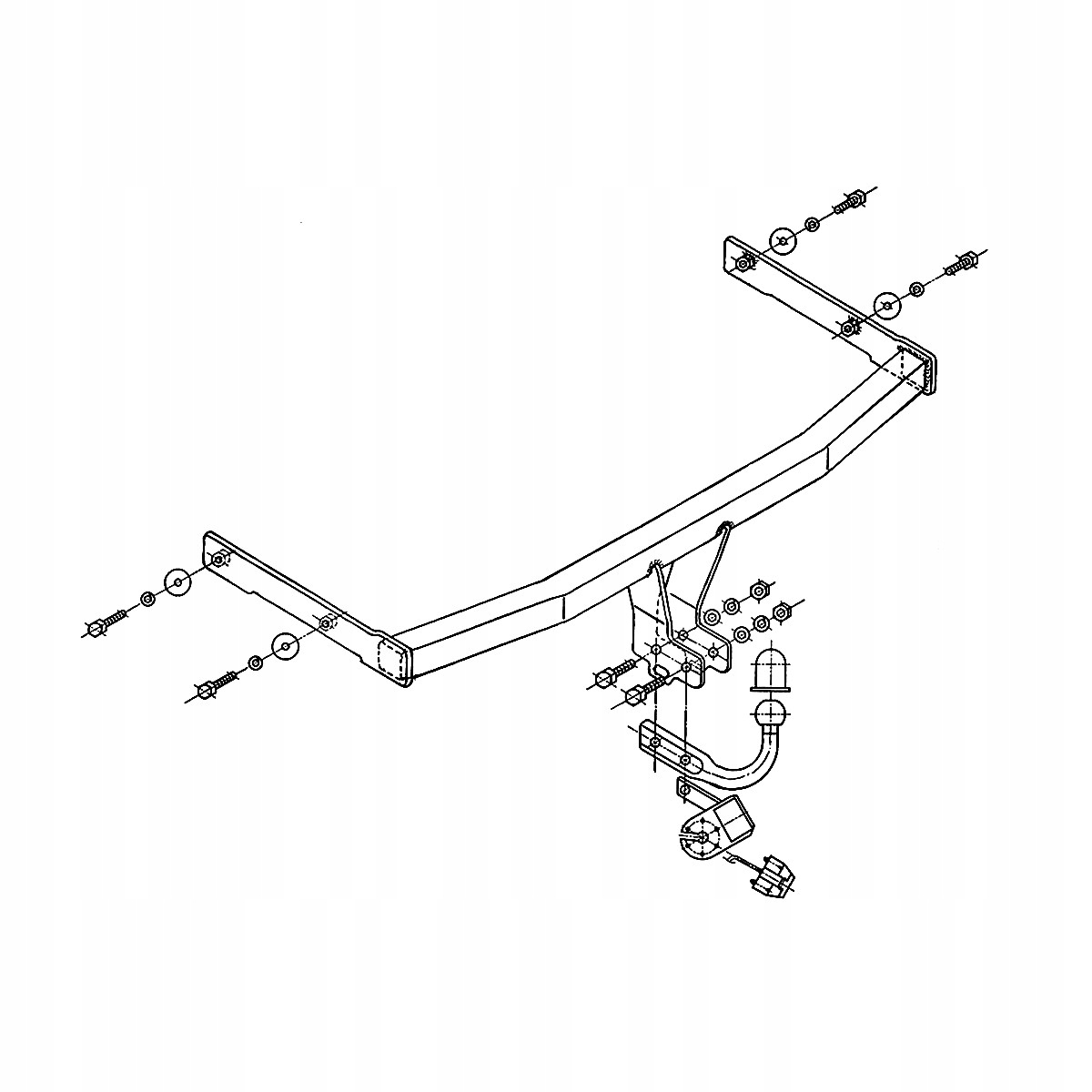 Hak holowniczy do Seat Cordoba II 6L 2 Sedan 03-10 MODUŁ 13 PIN GRATIS Nowy Producent Steinhof