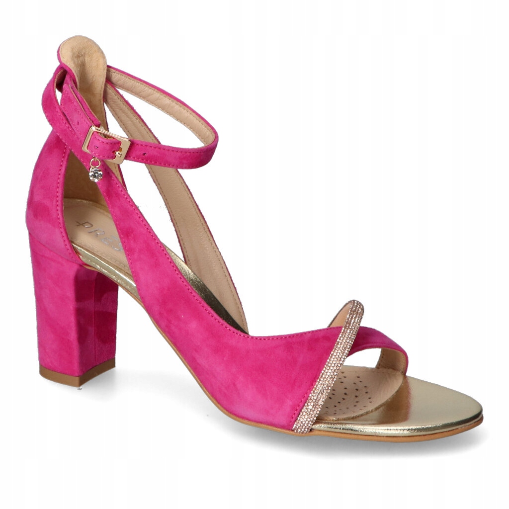 Sandály Prestige 2095/OBL/N/FUKSJA-ZAMSZ/CEK Fuksja semiš 41