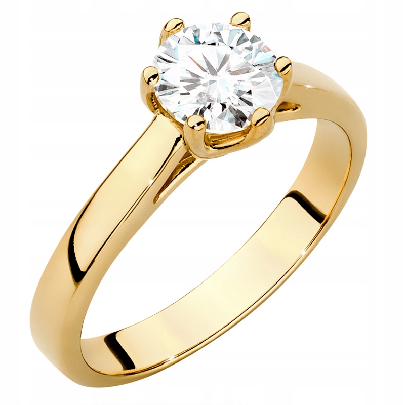 Zlatý Prstýnek pr. 585 s Briliantem 0,70 ct 14k