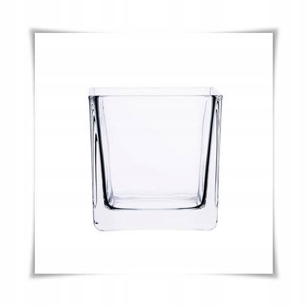 

Kwadrat prostokąt świecznik wazon szklany 8x8cm