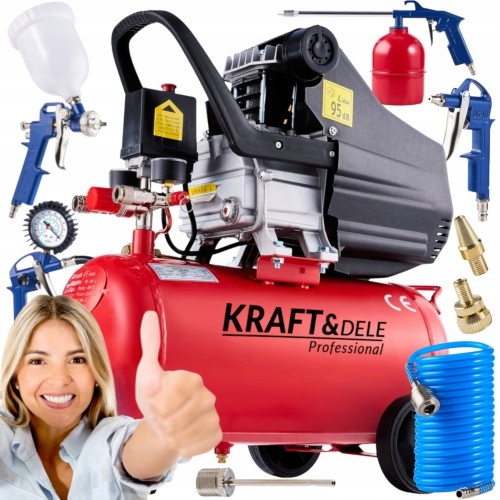 Olejový kompresor 24L KD400 sada 8v1 KD400-K3