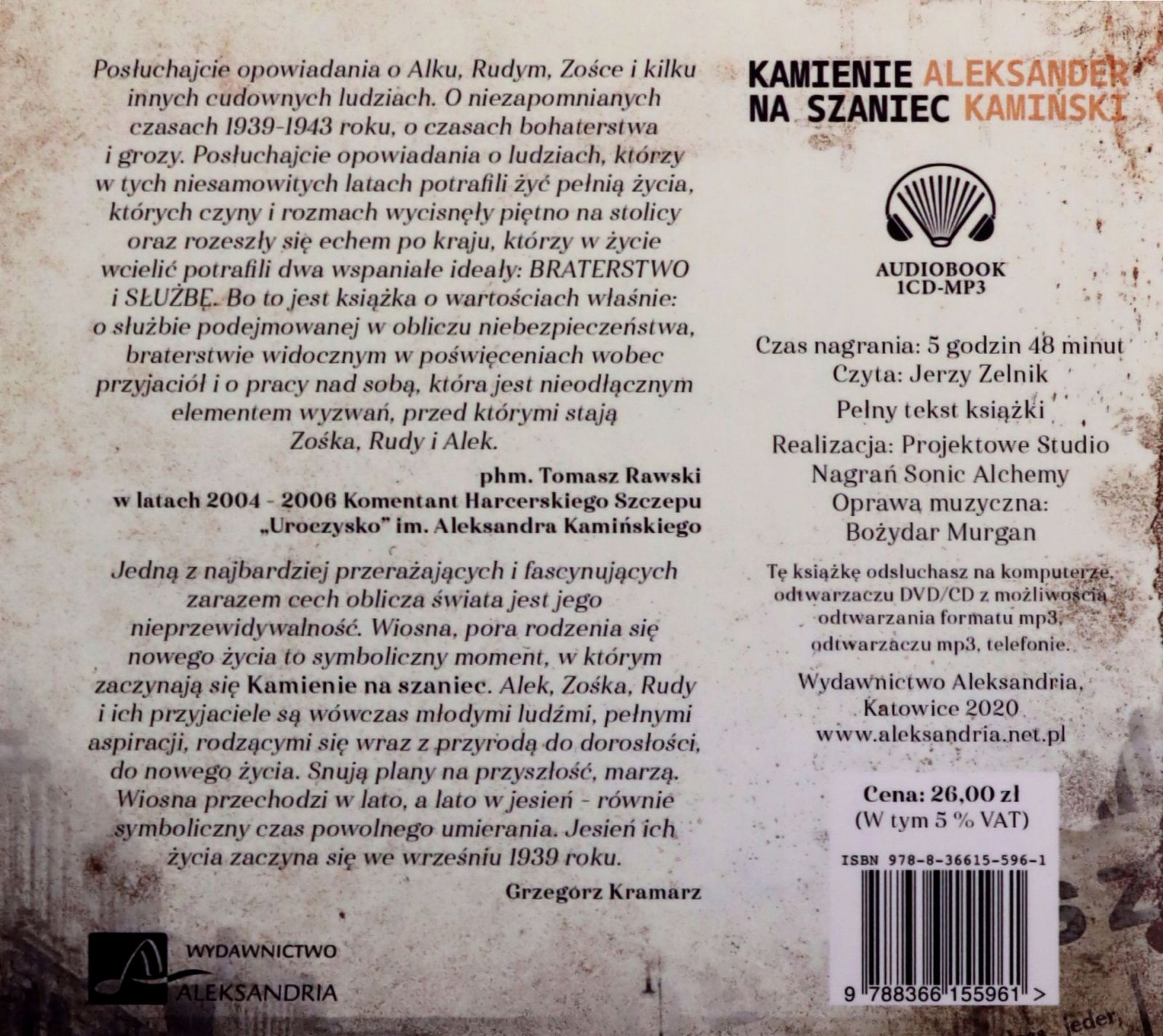 KAMIENIE NA SZANIEC - ALEKSANDER KAMIŃSKI (AUDIOBO Stan opakowania oryginalne