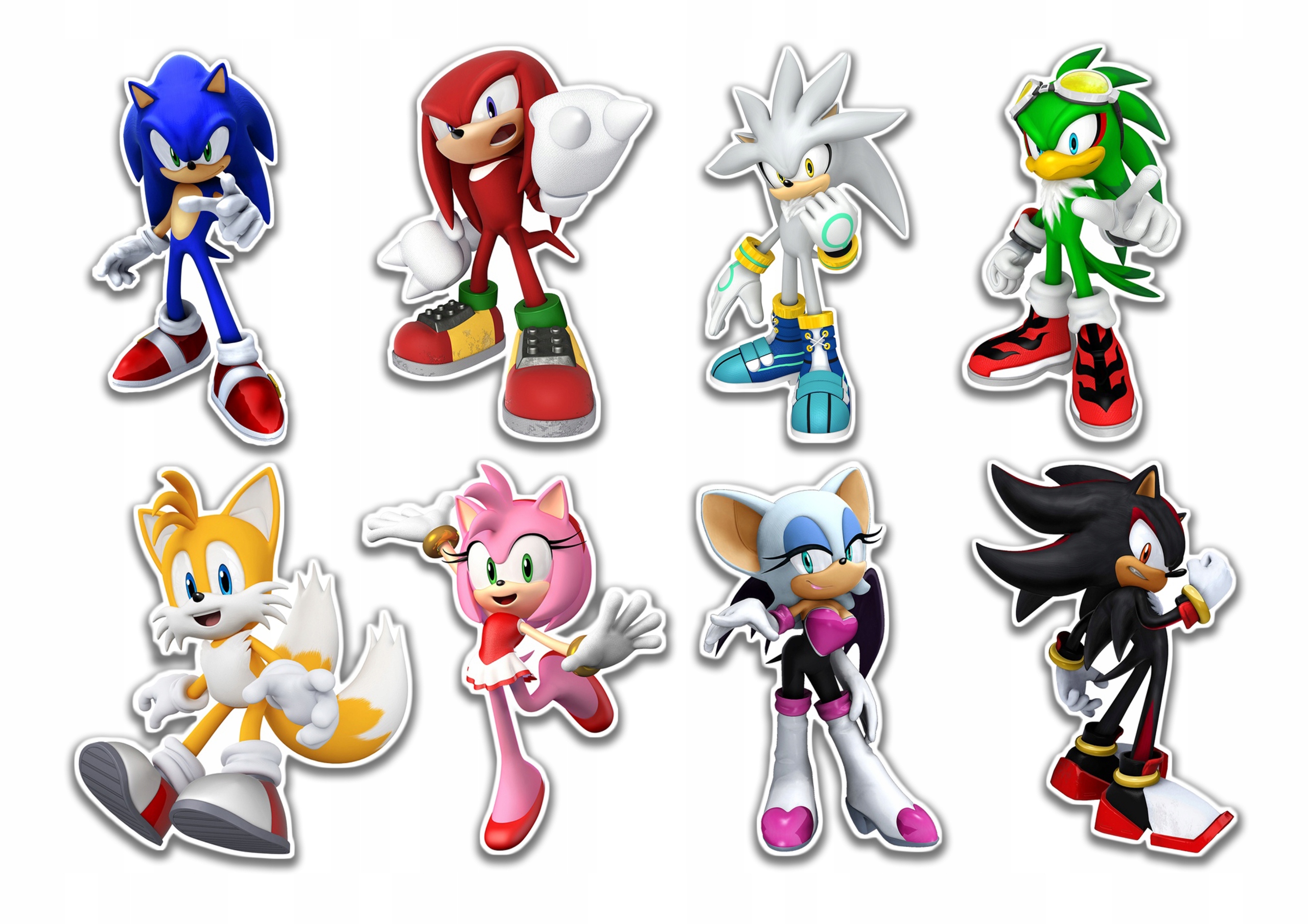 SONIC GOTOWA DEKORACJA Z OPŁATKA, WYCIĘTE!