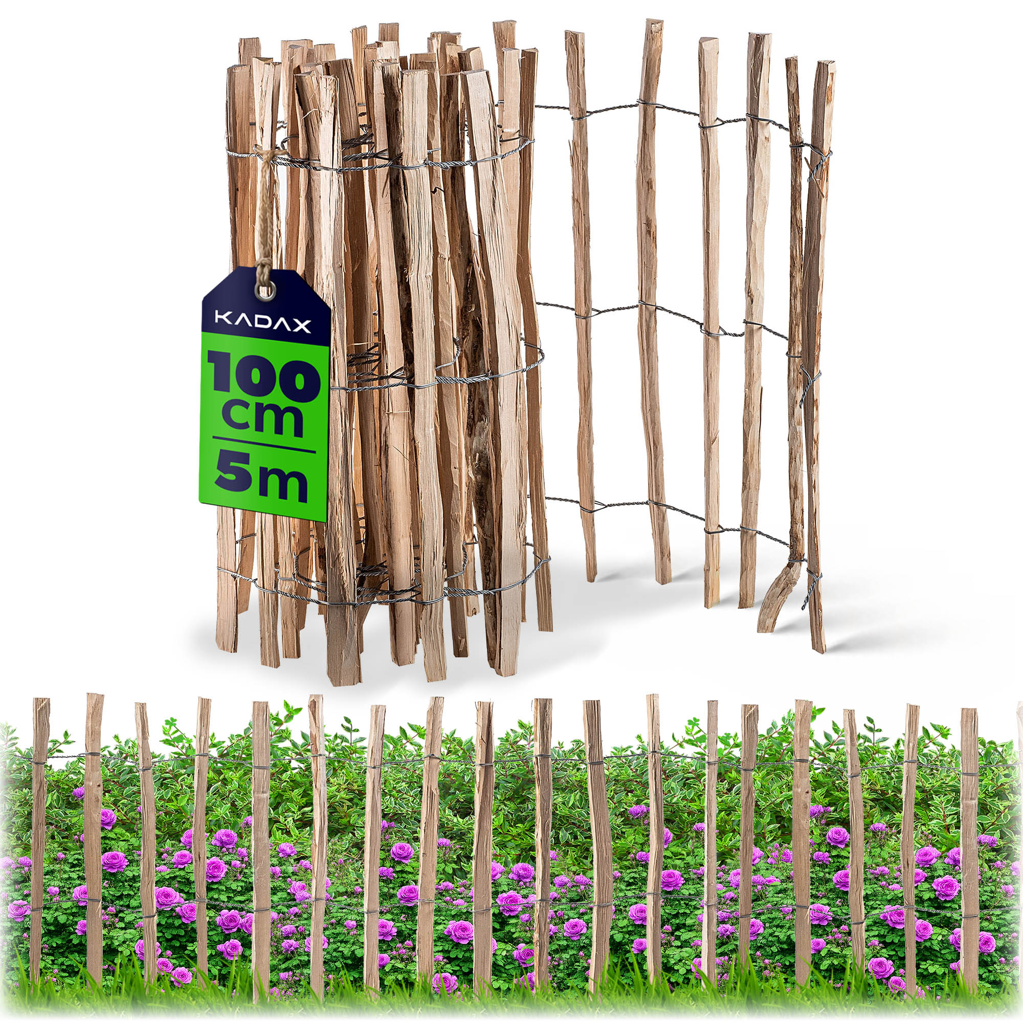Štafetový Plot Lískový Ochranný Zahradní Plot 500x100 7-9 Cm