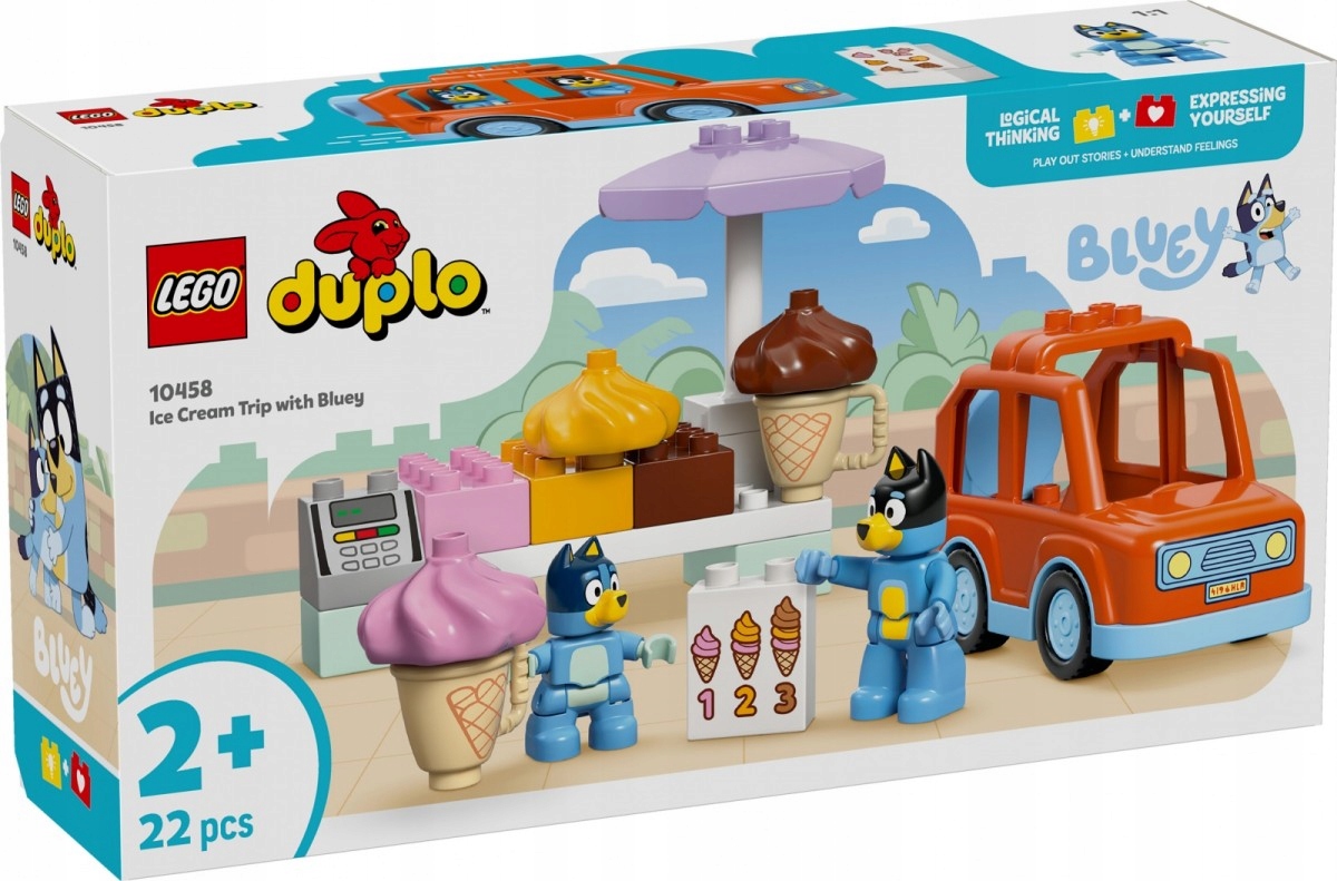 Stavebnice Duplo Bluey 10458 Výprava za zmrzlinou s Bluey