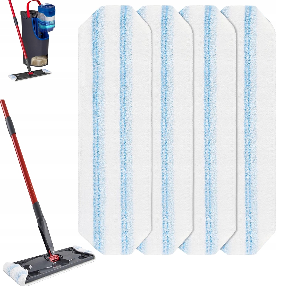 Levně Mikrovláknové Utěrky 4 Ks Pro Mop Vileda O-cedar Bezpečné Pro Všechny