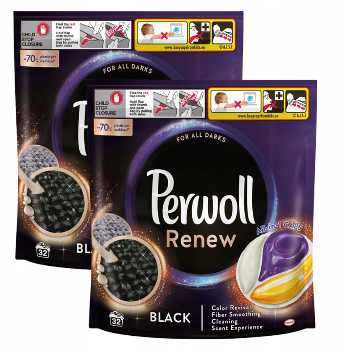 

Perwoll Caps Black Kapsułki do Prania 32szt x2