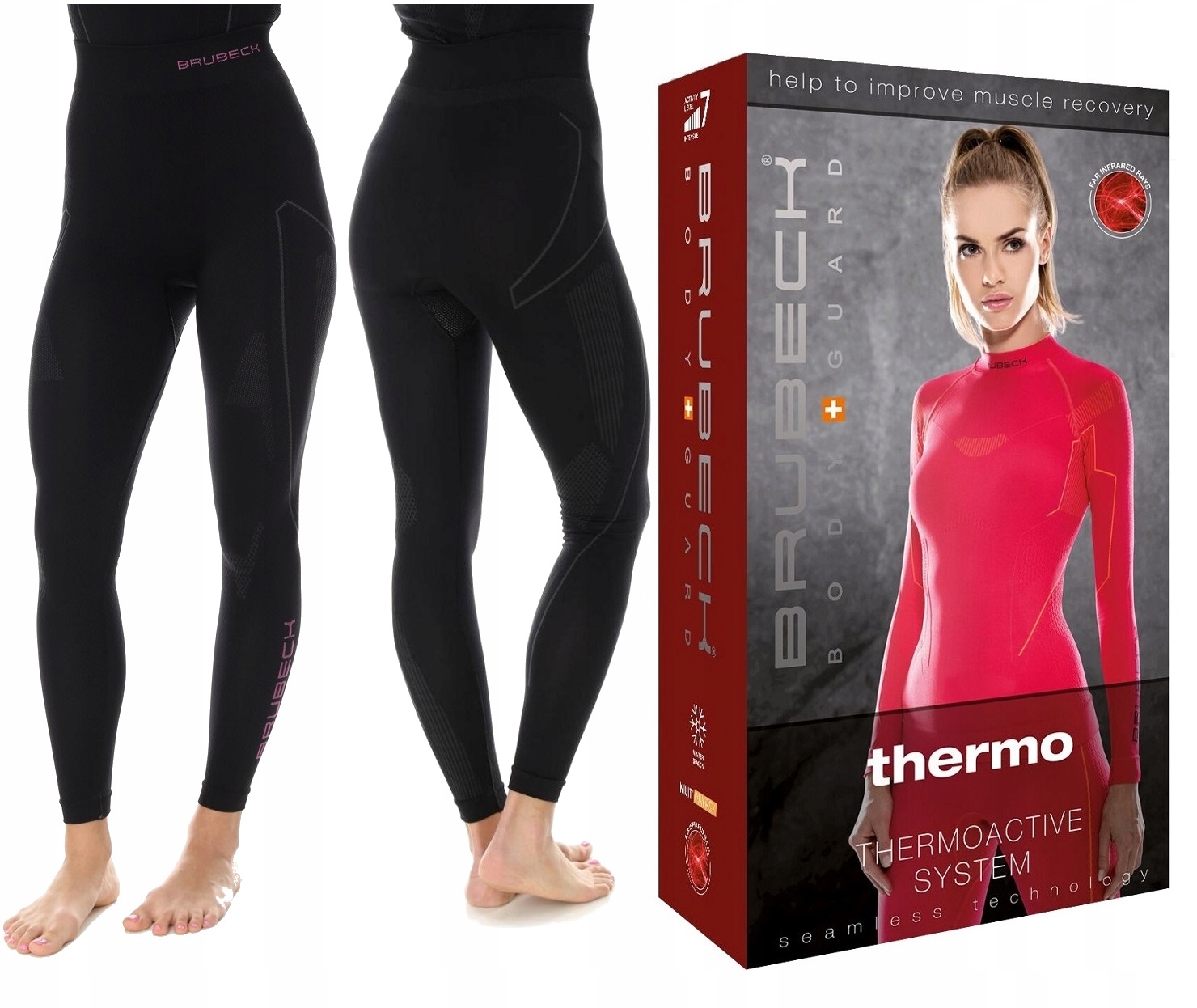 Brubeck Therno Women Odzież Narciarska Termoaktywne Getry Legginsy -M