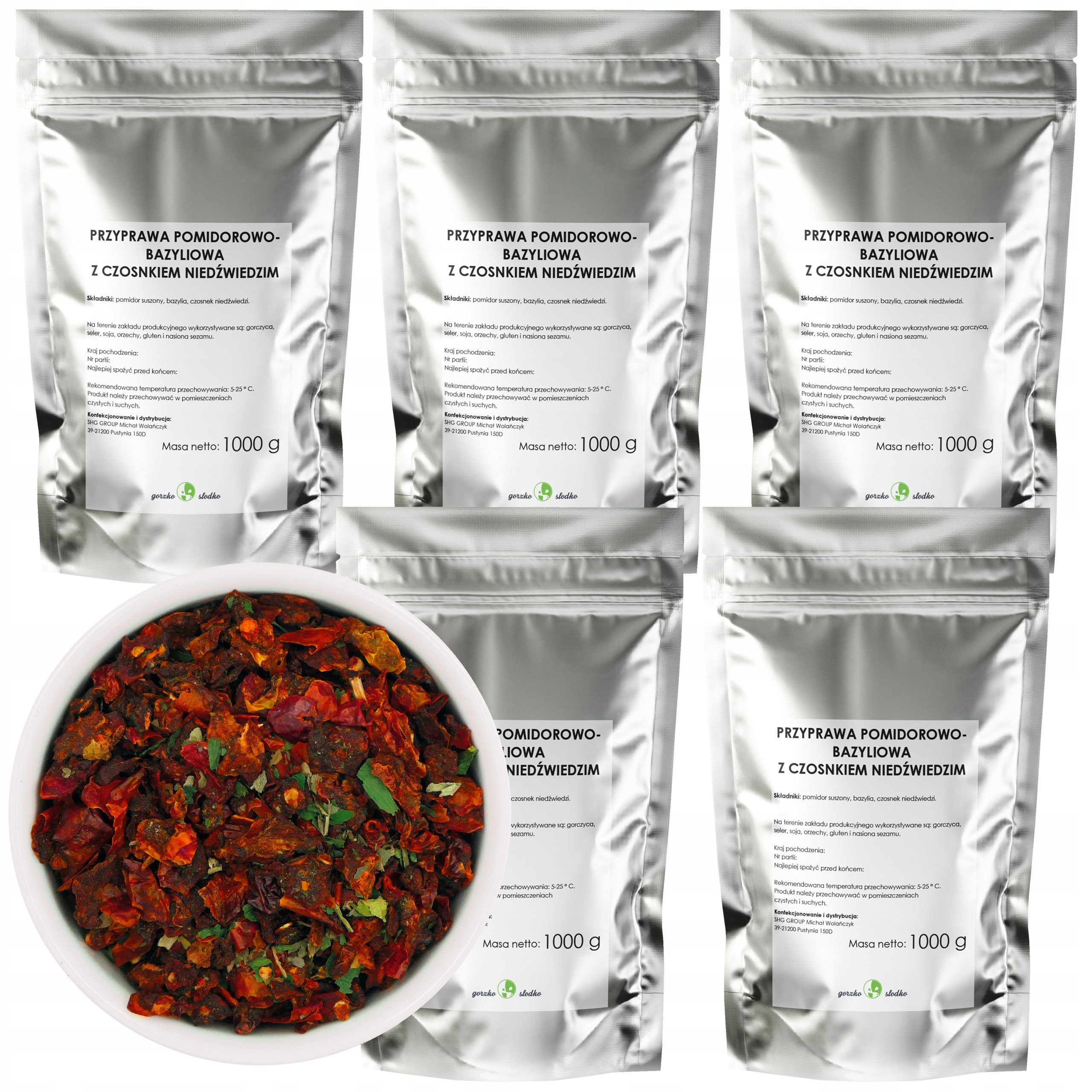 Przyprawa pomidor czosnek bazylia 5kg Naturalna mieszanka