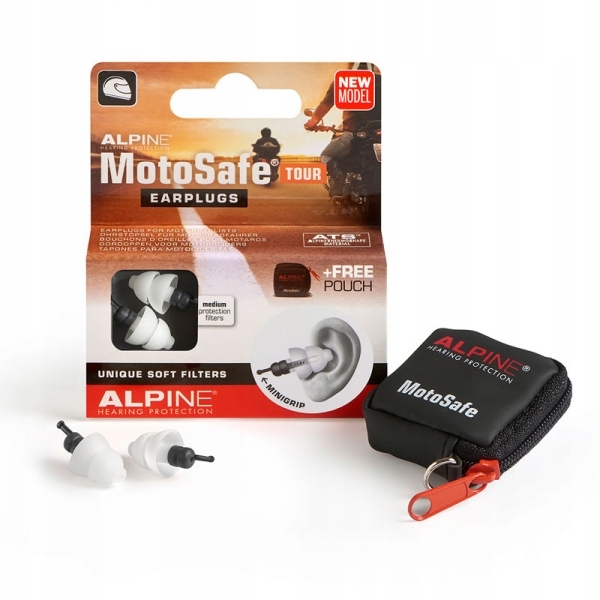 Zátkové chrániče sluchu ALPINE MotoSafe Tour motocyklové zátky