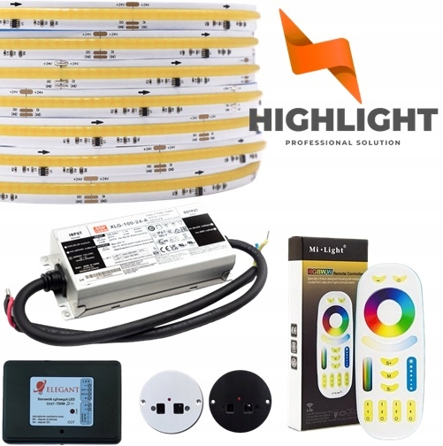 10 m Digitálny schodiskový set Led Cob Cct 9W/24V WS2811 kaskádové animácie