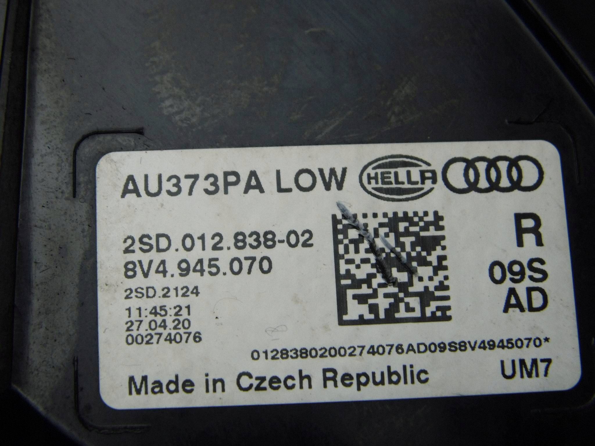 Audi A3 2016-2019 8V LIFT light right rear part rear right