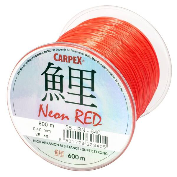 Żyłka Carpex Neon Red 600m 0,260mm