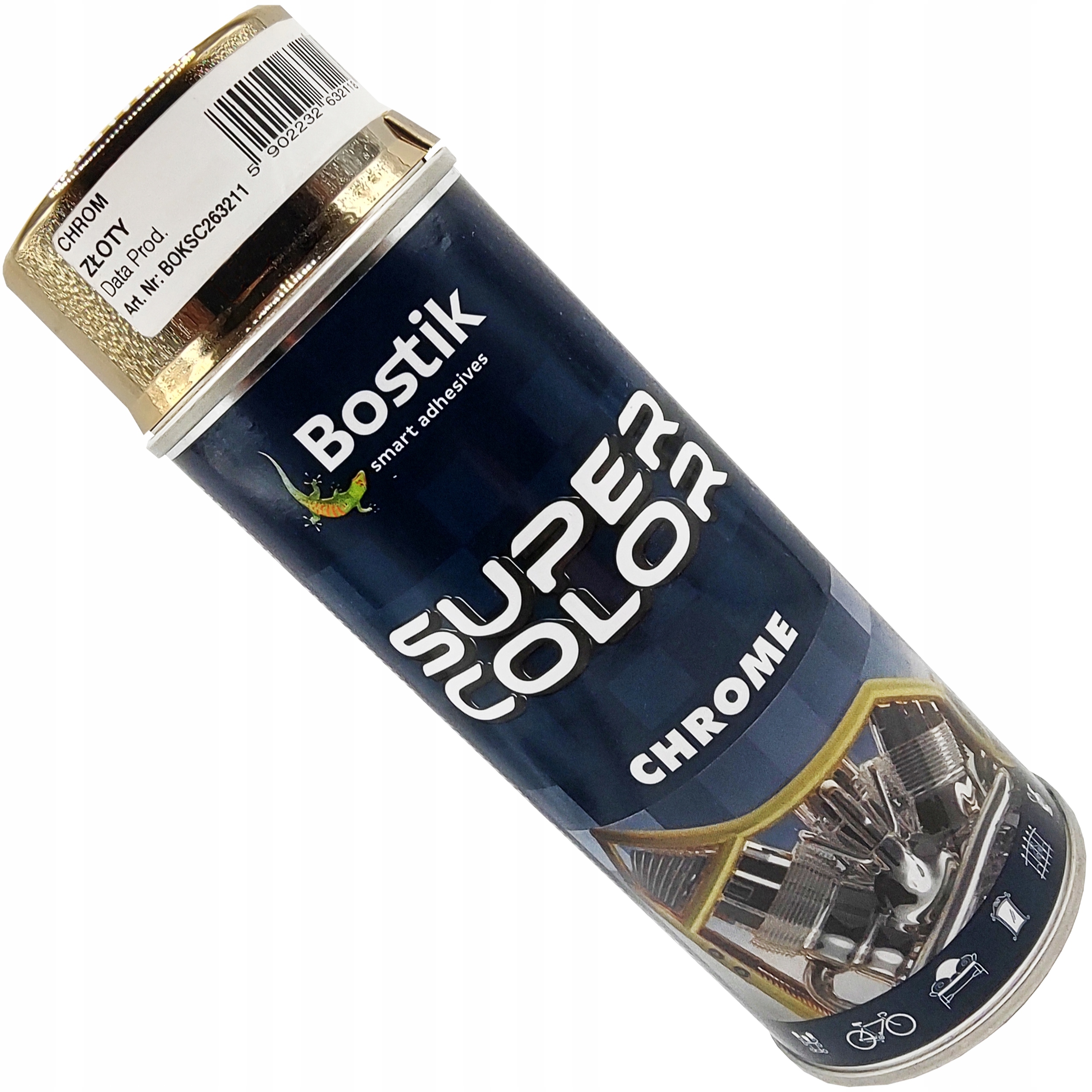 BOSTIK SPRAY LAKIER ZŁOTY CHROM 400ML GLAMOUR