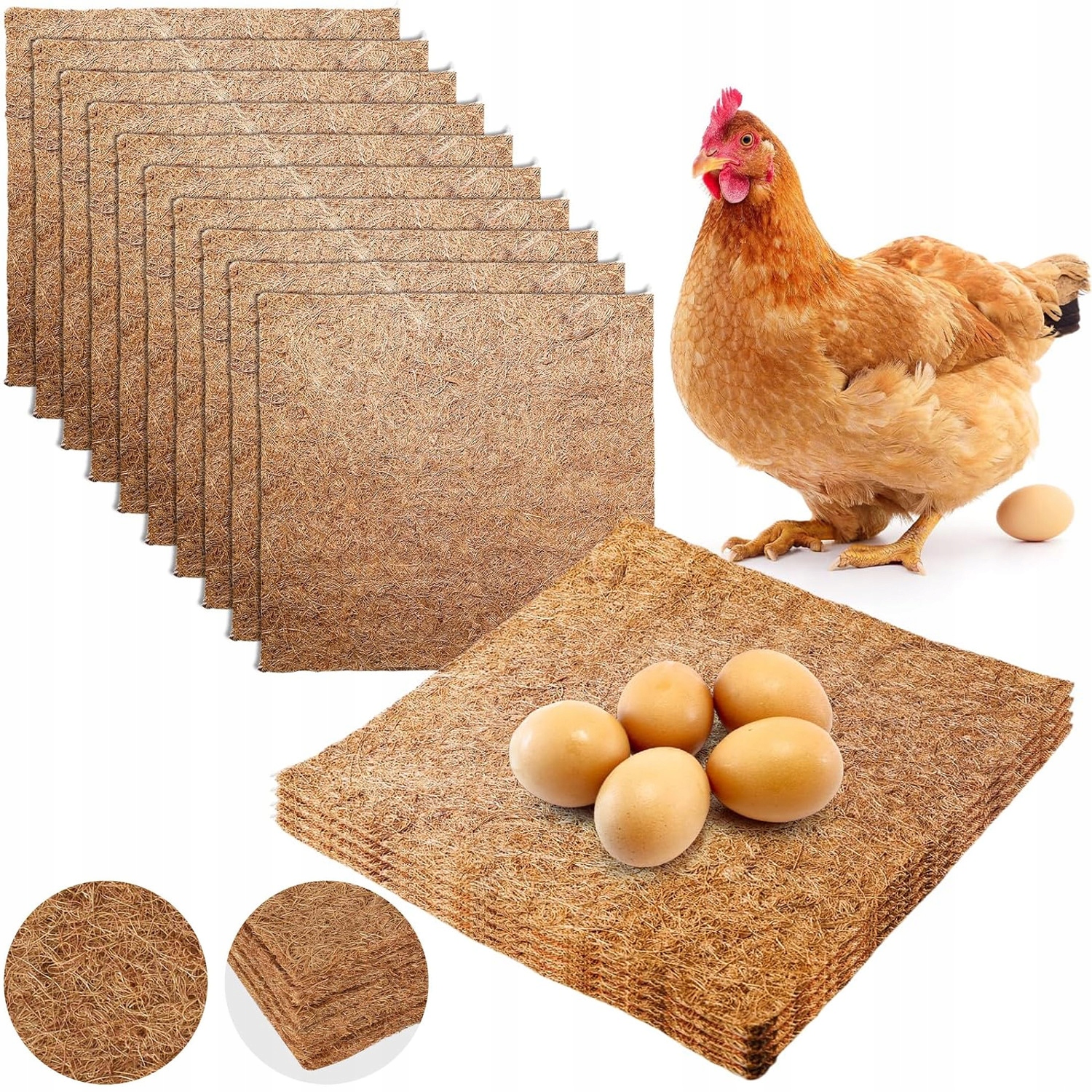 Levně Kokosová Podložka Zahradnický Podklad Pro Rostliny Přírodní Kokos 30*30 CM