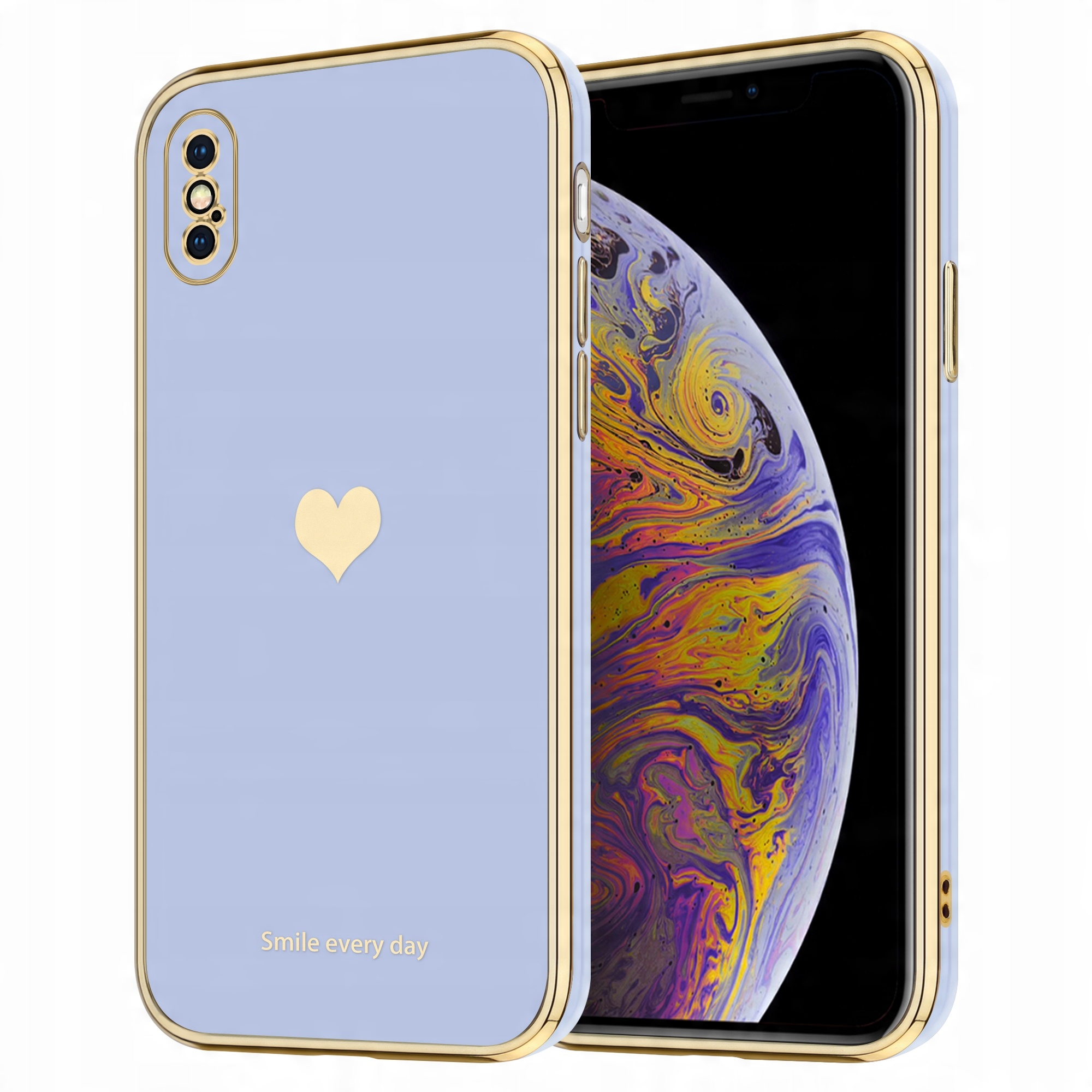 

Kobiece Etui Heart Do Iphone X/xs Lawendowy