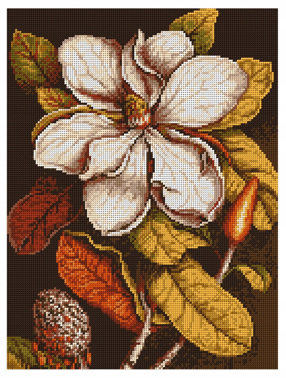 Vyšívací sada křížová a polokřížová Květina 8053, 30 x 40 cm Ariadna