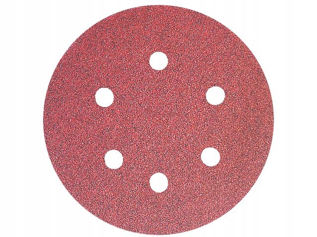 PAPIER KRĄŻKI NA RZEP PL28 150 P60 6 OTWORAMI 50sz Gradacja P60