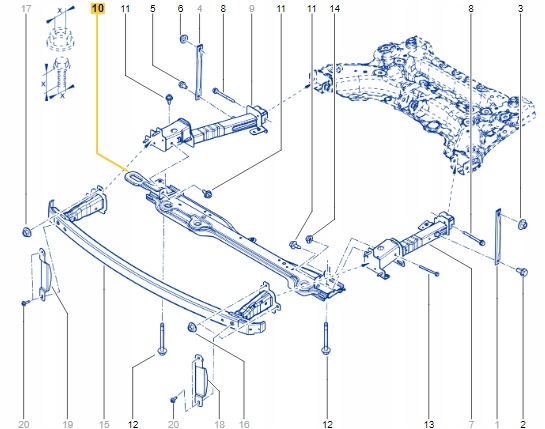 BELKA POD CHŁODNICE RENAULT KANGOO III 21-