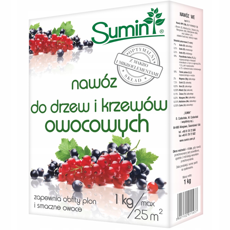 

Sumin Nawóz Do Drzew I Krzewów Owocowych 1KG