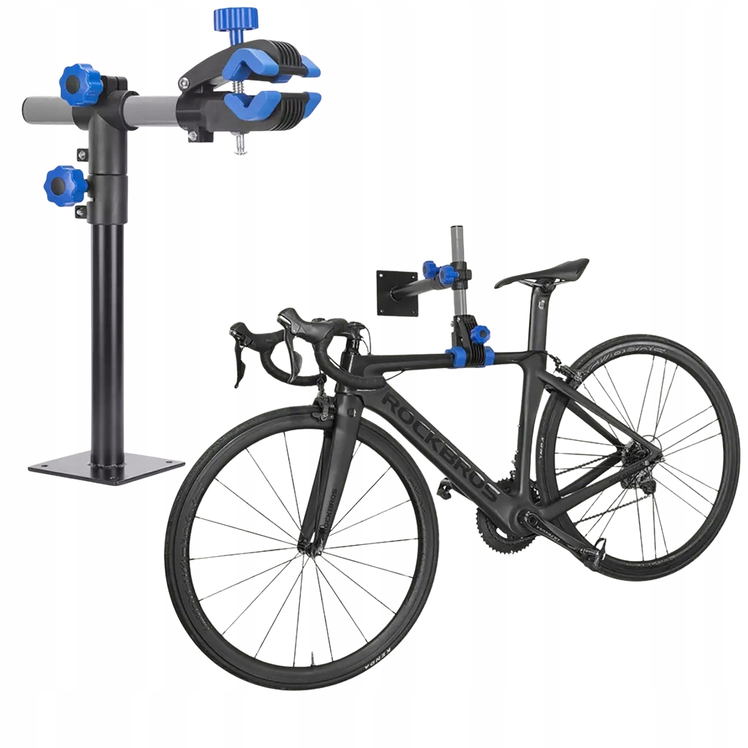 Stojak Na Rower Serwisowy 20 Kg Montaż Blat Ściana Stabilny Czarny Rockbros