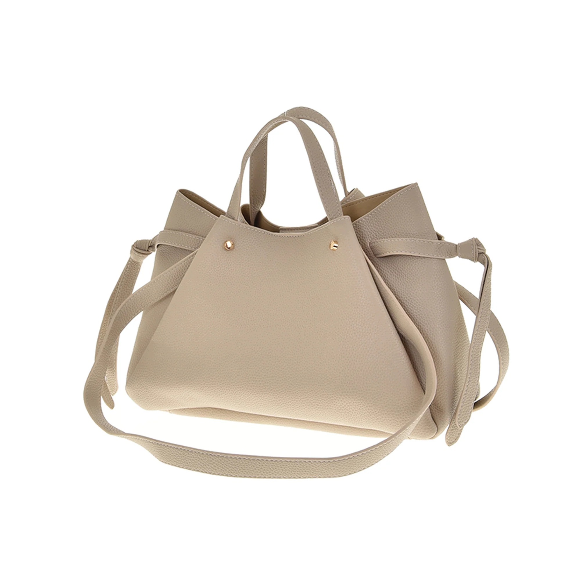 Dámská shopper kabelka Apricot eko kůže organizér na vázání pásek