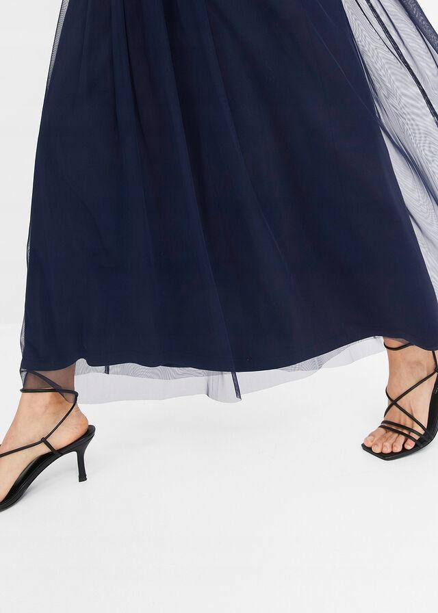 DŁUGA SUKIENKA Z CEKINAMI 46 Materiał dominujący poliester