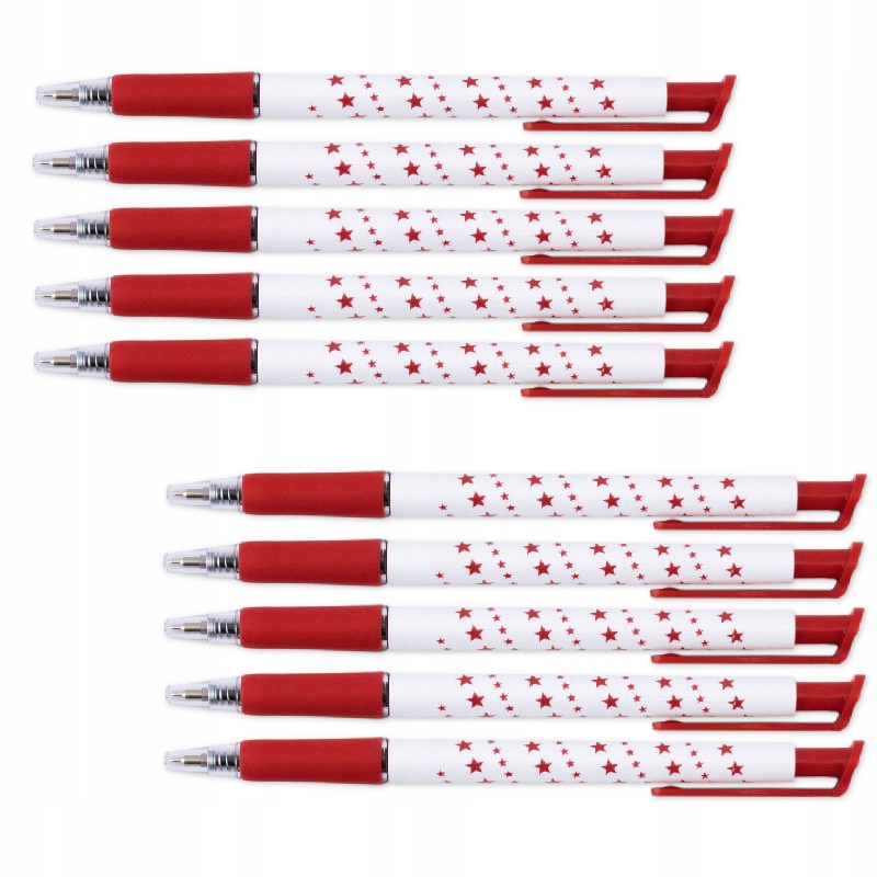 

Długopis kulkowy automatyczny 0,5 mm Czerwony x10
