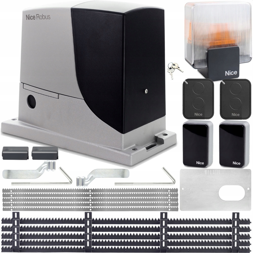 

Zestaw Do Bram Nice Robus 600 2xPILOT Listwa Lampa