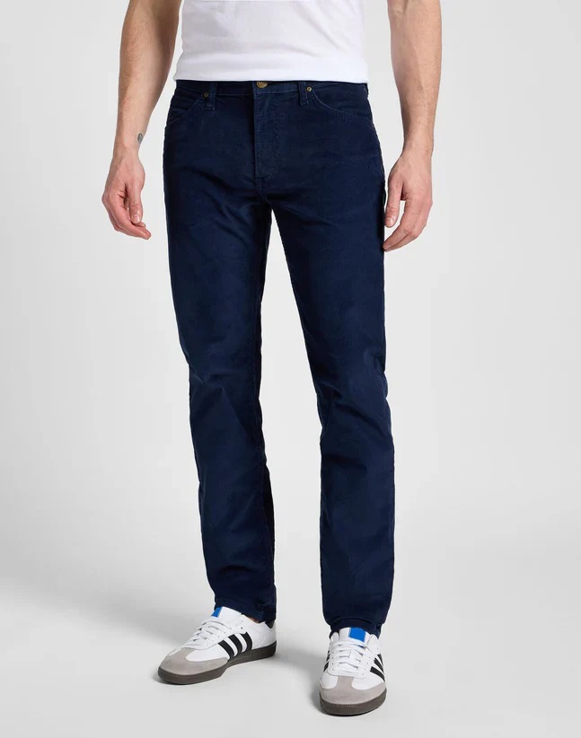 Pánské manšestrové boty Lee Daren Zip Fly Mood Indigo 112355871 W34 L32 Jednoduché