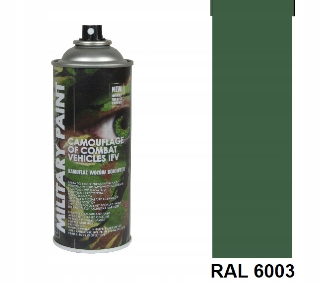 

Farba spray Military wojskowa 400ml Khaki Ral 6003