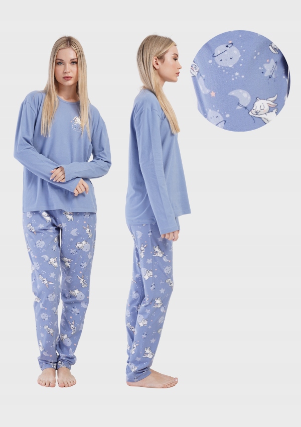 Piżama Damska bawełniana z długimi spodniami i długim rękawem 1XL Vienetta