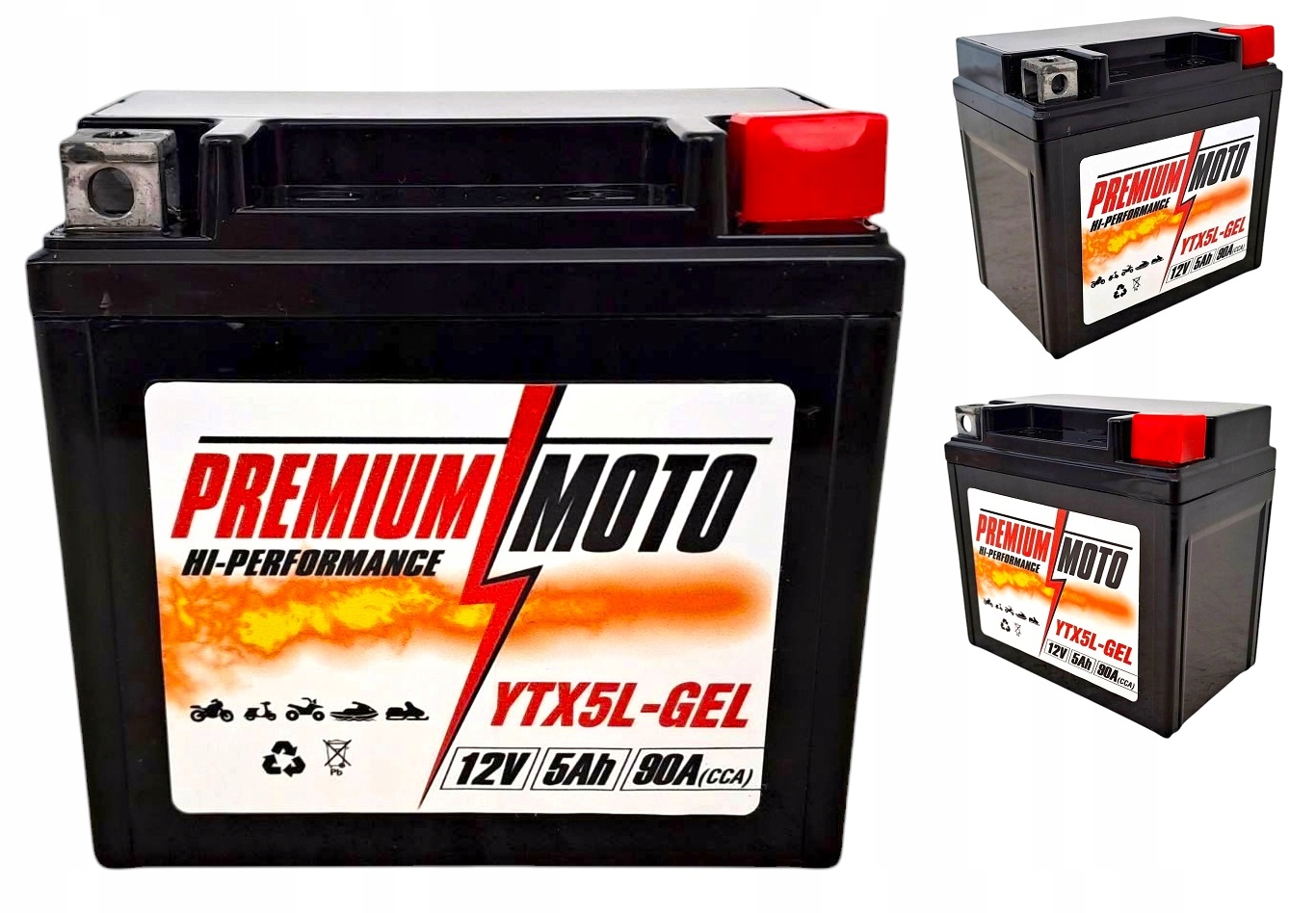 Akumulator Motocyklowy Premium Moto YTX5L-GEL 12V 5Ah 90A