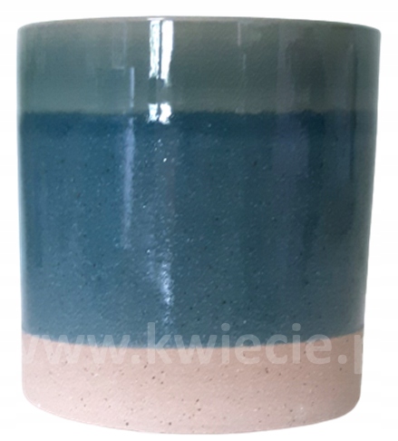 Osłonka CERAMICZNA Doniczka Turkus Morski 13 cm