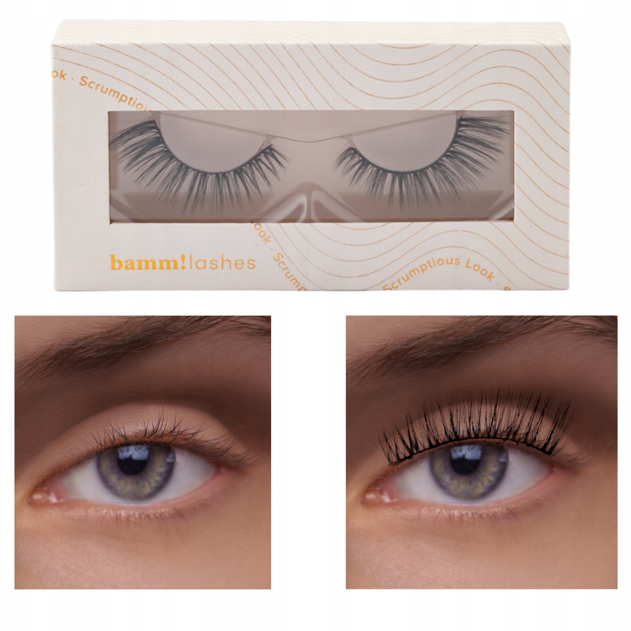 Umělé Řasy měkké, natočené Scrumptious Look, husté, dlouhé Bamm!lashes