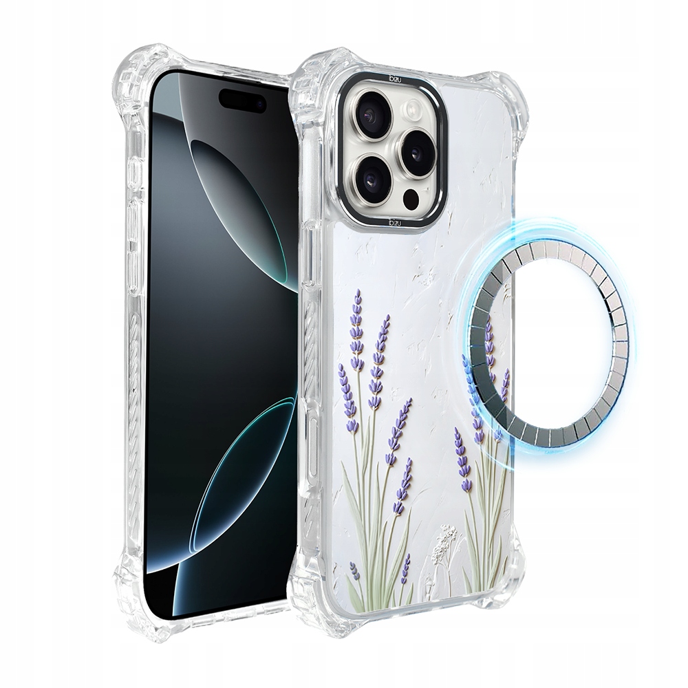 Pouzdro iPhone 16 Pro Max Ibizu DropGuard Ultra s MagSafe, levandule
