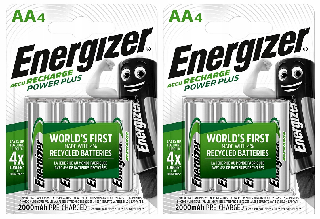 8x AKUMULATORKI ENERGIZER Power Plus AA R6 2000mAh