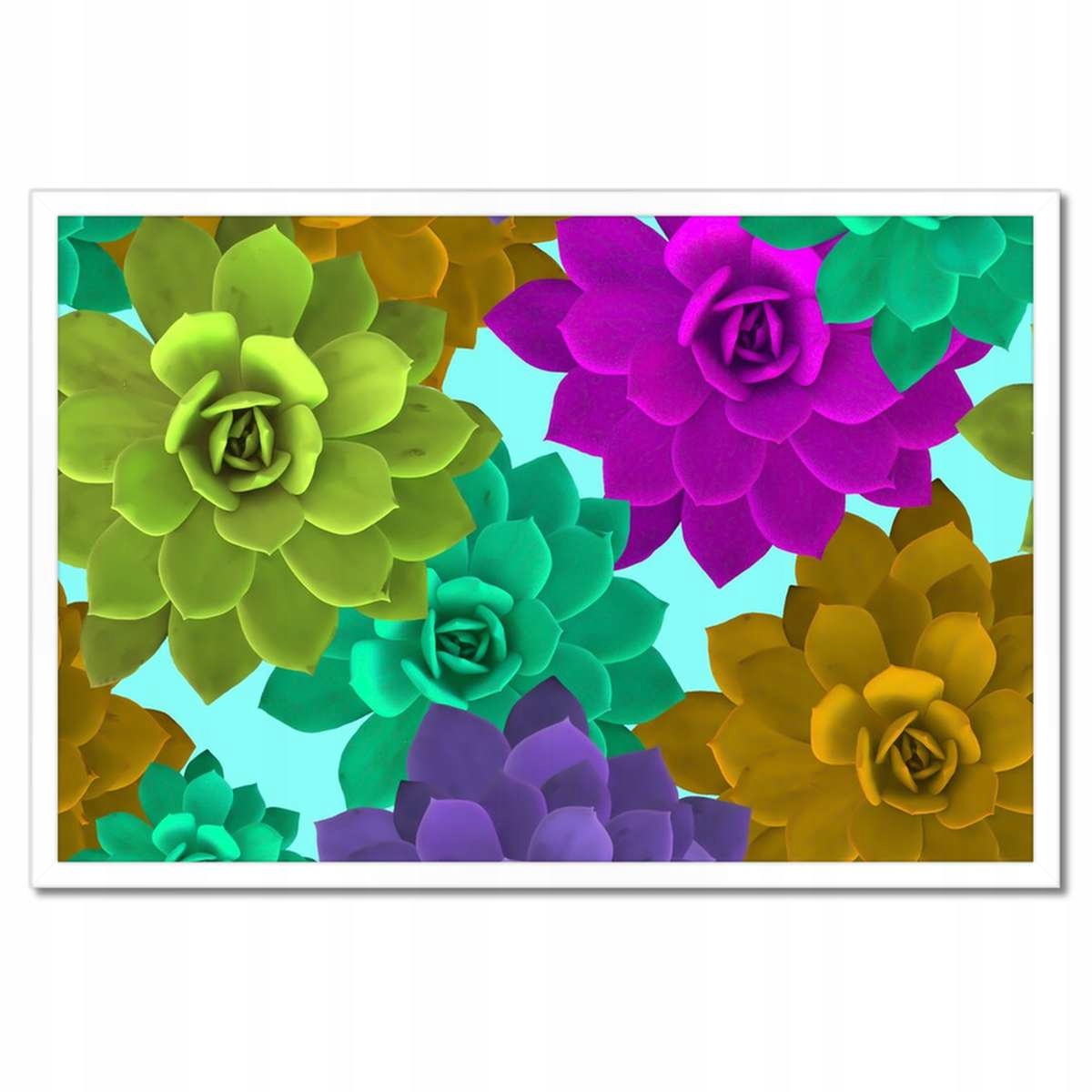 Plakáty v rámu 60x40 Barevné květiny