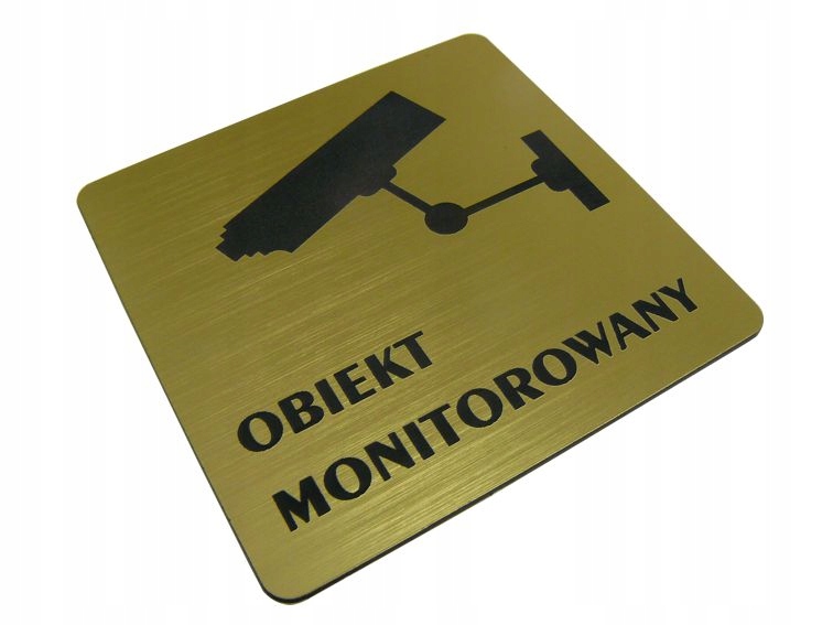 tabliczka grawer piktogram OBIEKT MONITOROWANY