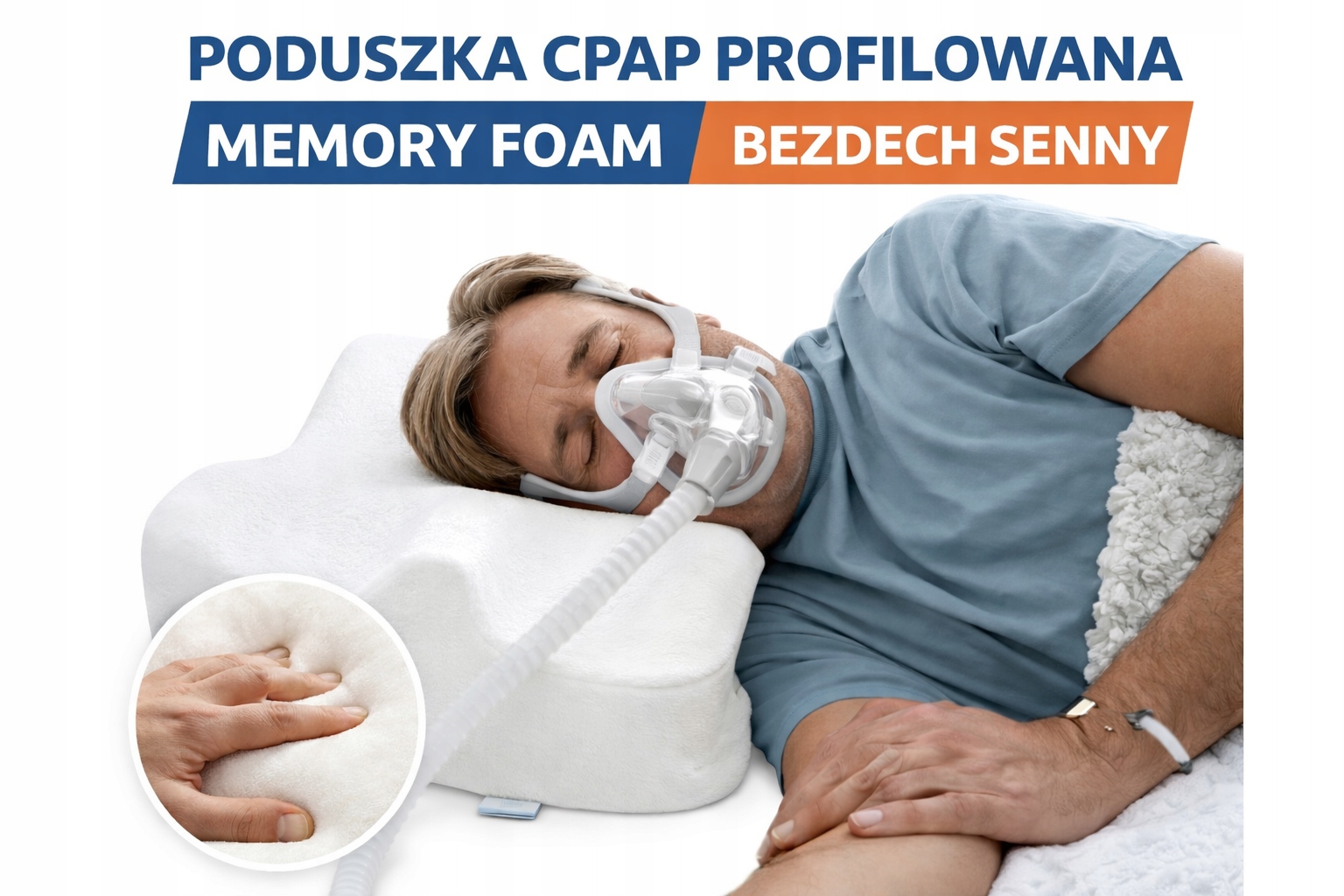 Poduška Cpap Profilovaná Memory Foam na masku Cpap Spánková apnoe