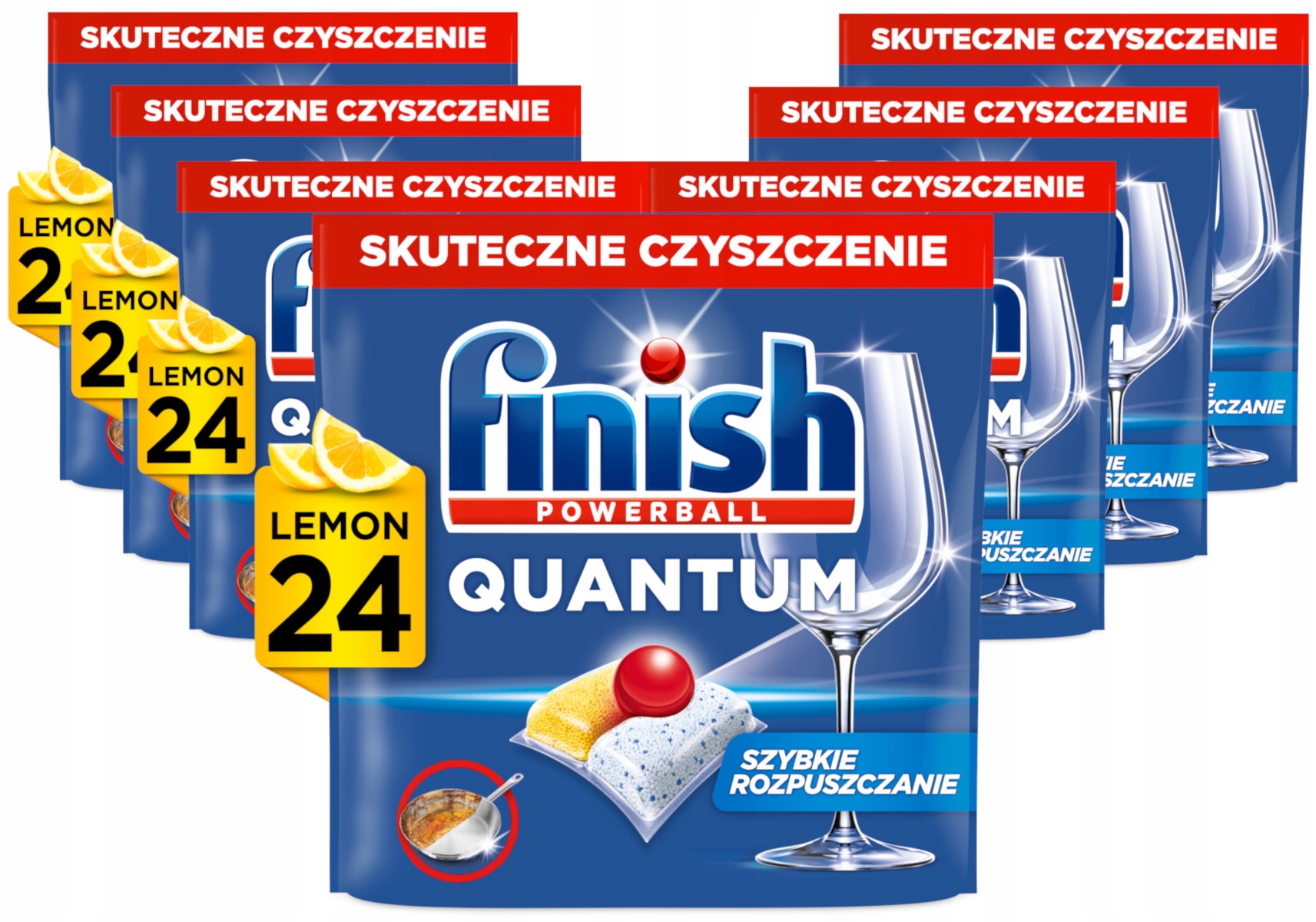 Levně Finish Kapsle do myčky Powerball Quantum lemon citron XXL 168 kusů