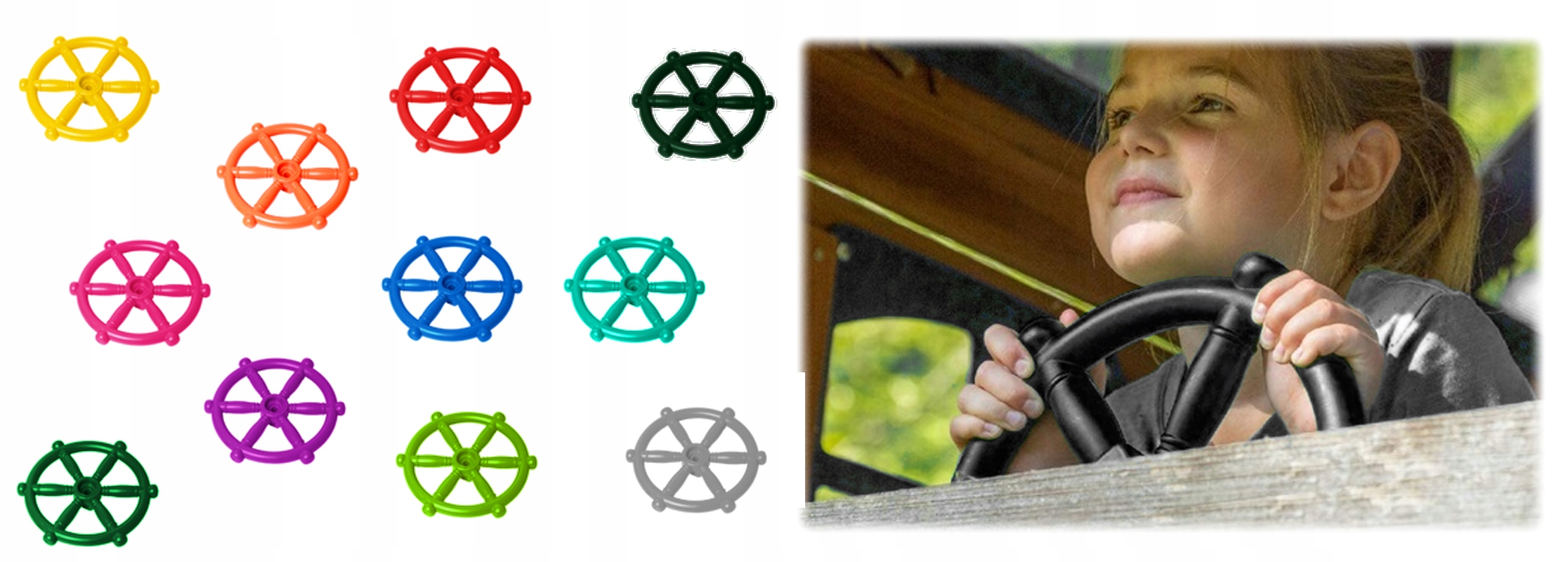 SUN - KOŁO STEROWE - STER NA PLAC ZABAW CZARNY PK Marka MK-PLAST