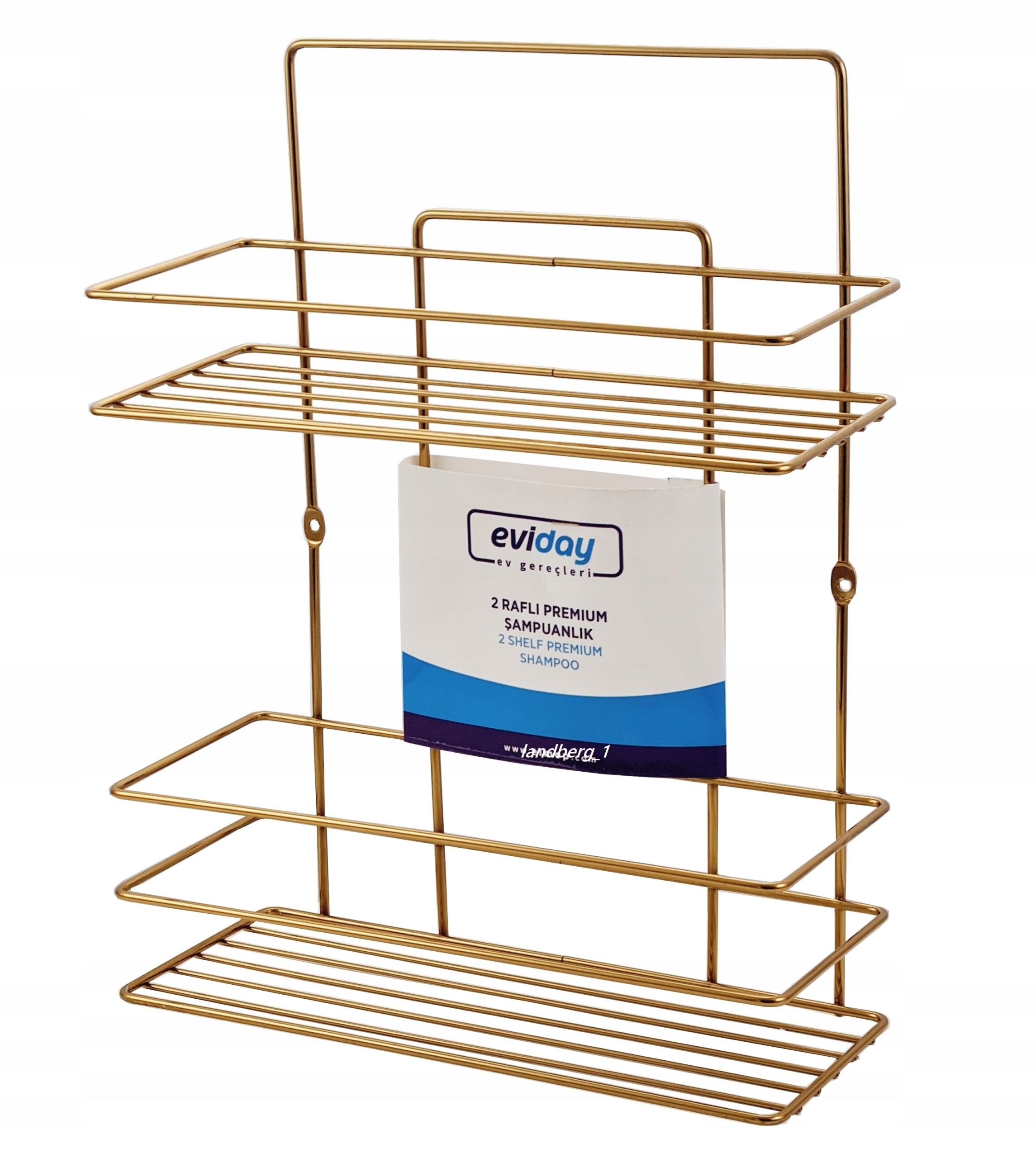 

Półka Łazienkowa Regał Stojak Narożny 2 poz Złota