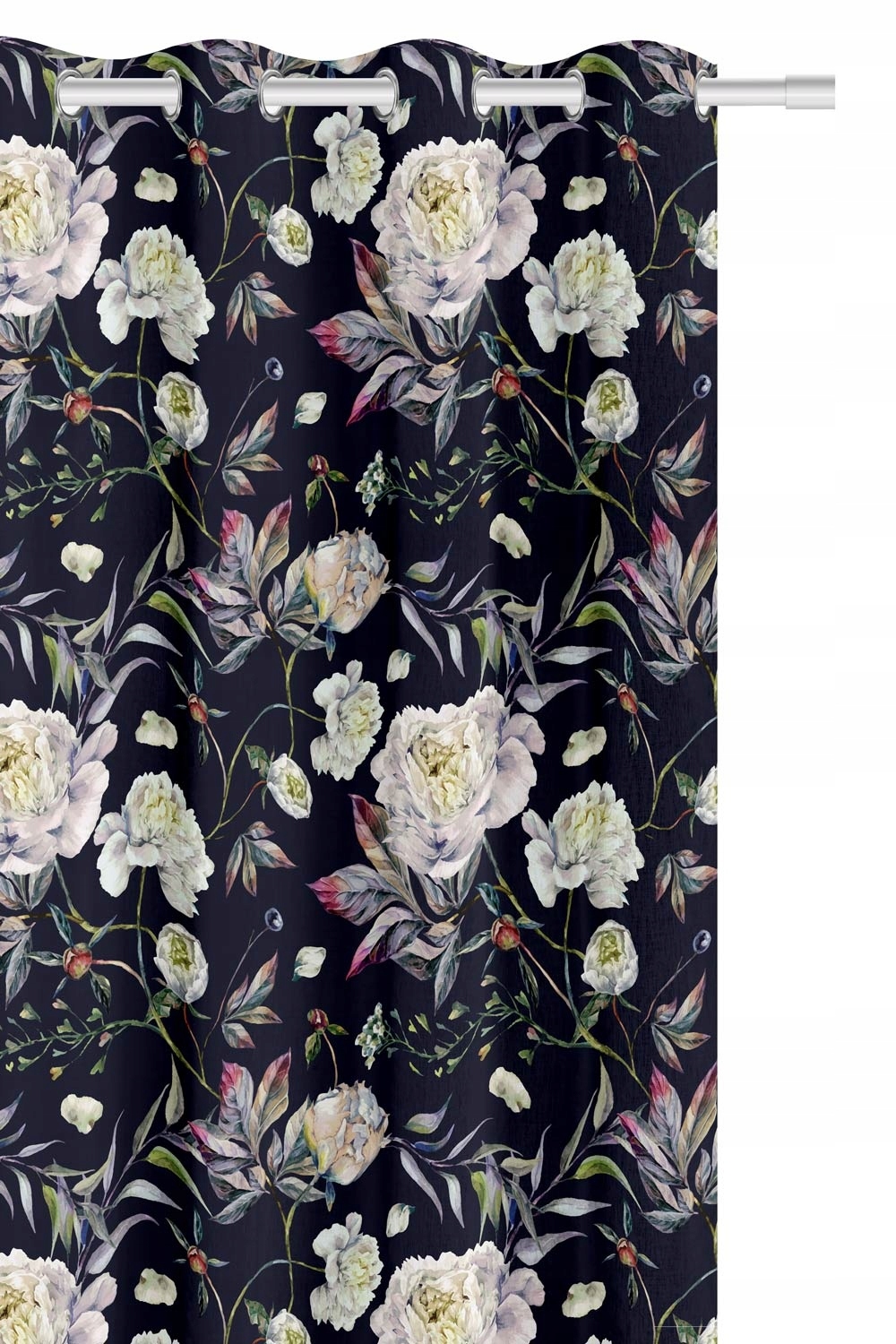 ZASŁONY PEONY 140x180 KWIATY KÓŁKA PRZELOTKI Marka Prestiqua