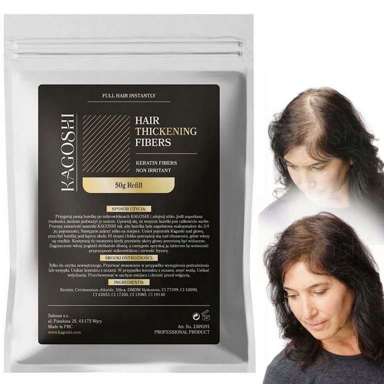 Kagoshi Fibers 50g Refill Mikrovlákna v sáčku na zahušťování vlasů