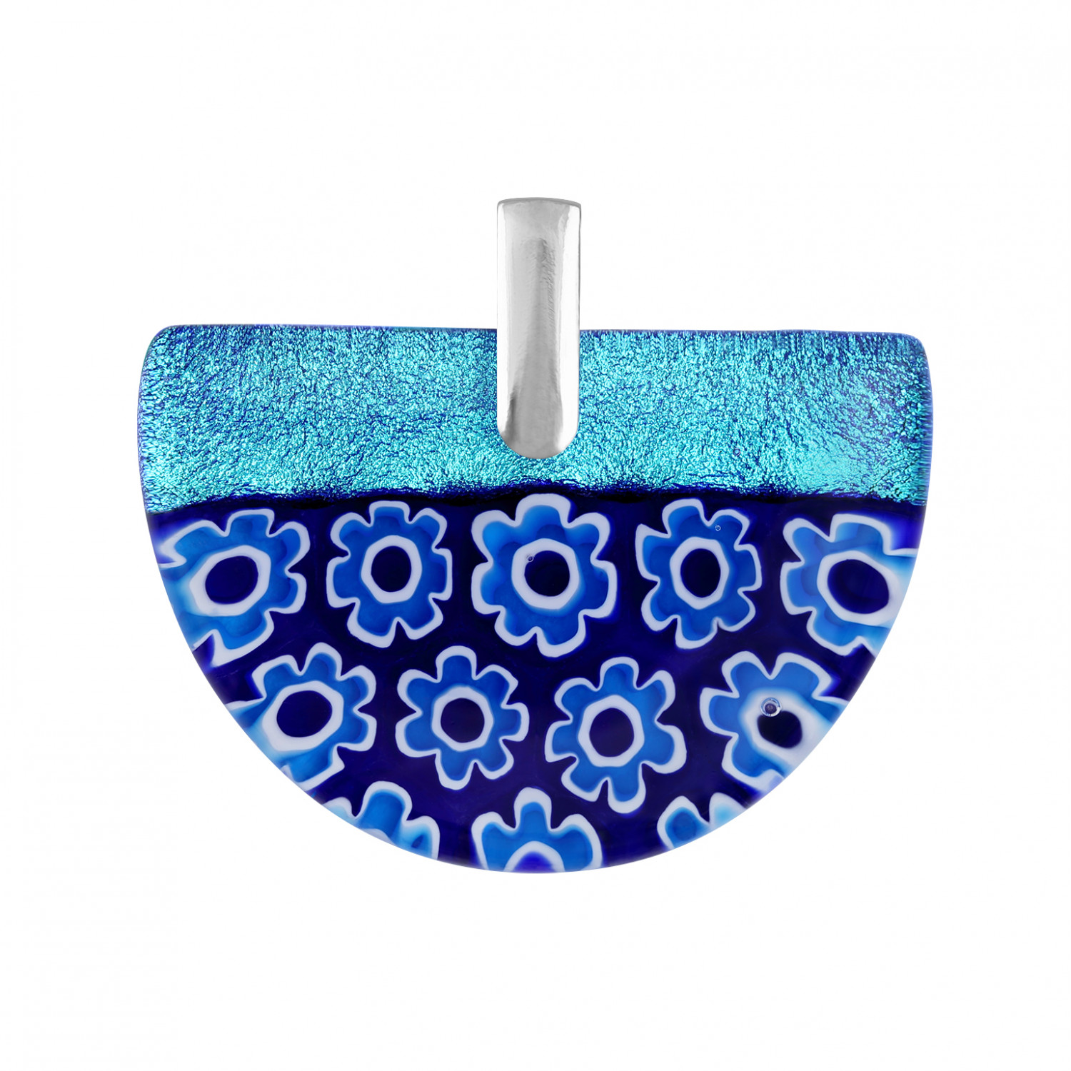 Dámský přívěsek Harf modré sklo murano