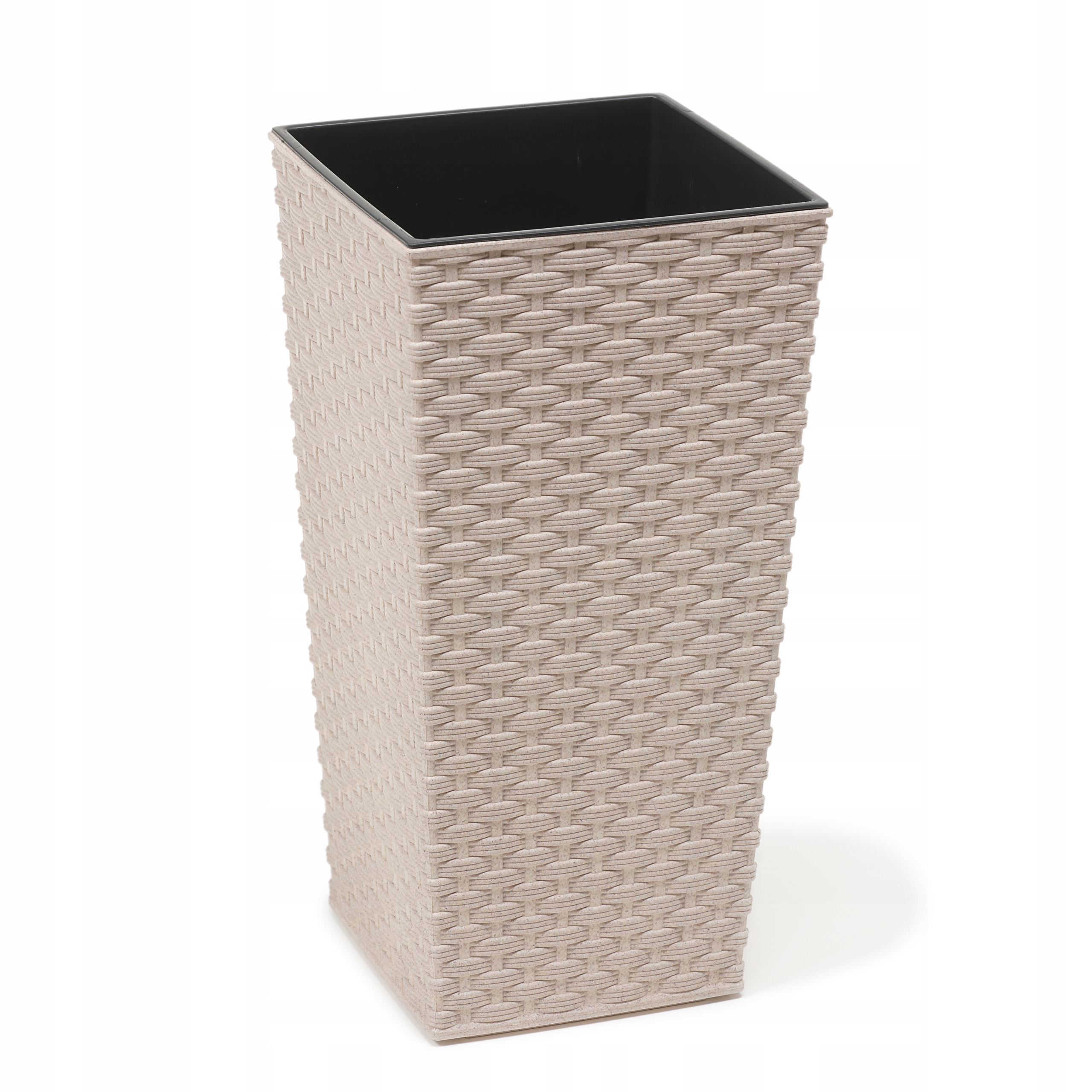 

Donica Finezja Eco Rattan 30x30cm h57cm kol.BEŻOWY