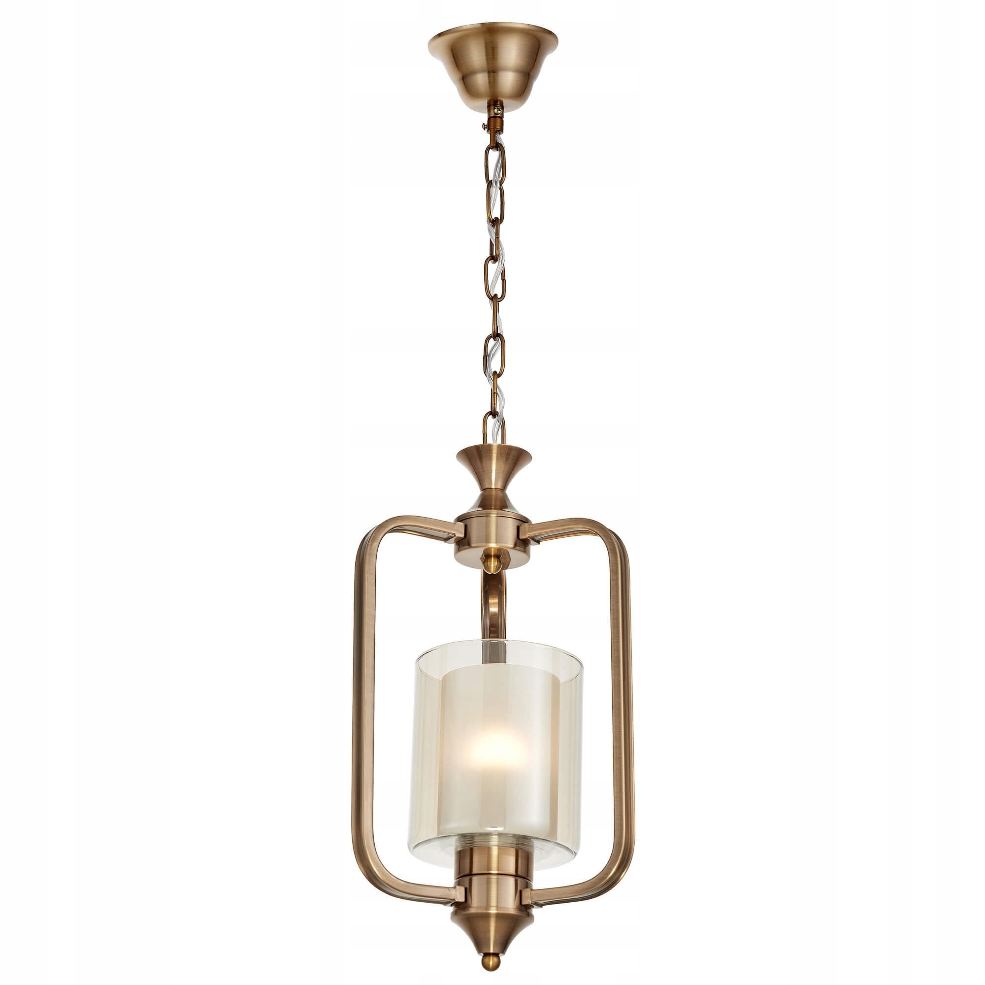 Lampa Wisząca Sufitowa Loft Zwis Oprawa E27 Mosiężna Atlanta W1 Lumina Deco