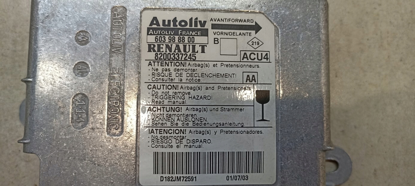 modulo airbag RENAULT MEGANE II 1.5 DCI 8200227092